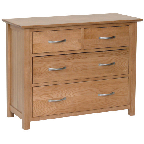 New Oak 2 + 2 Drawer Chest Bedroom Storage Unit
