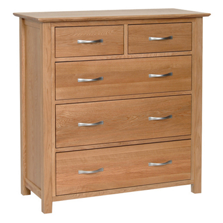New Oak 2 + 3 Drawer Chest Bedroom Storage Unit