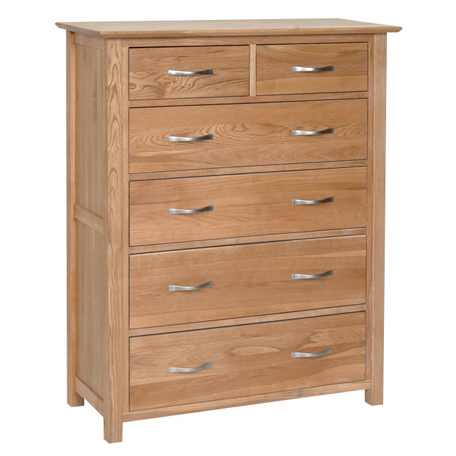 New Oak 2 + 4 Drawer Chest Bedroom Storage Unit