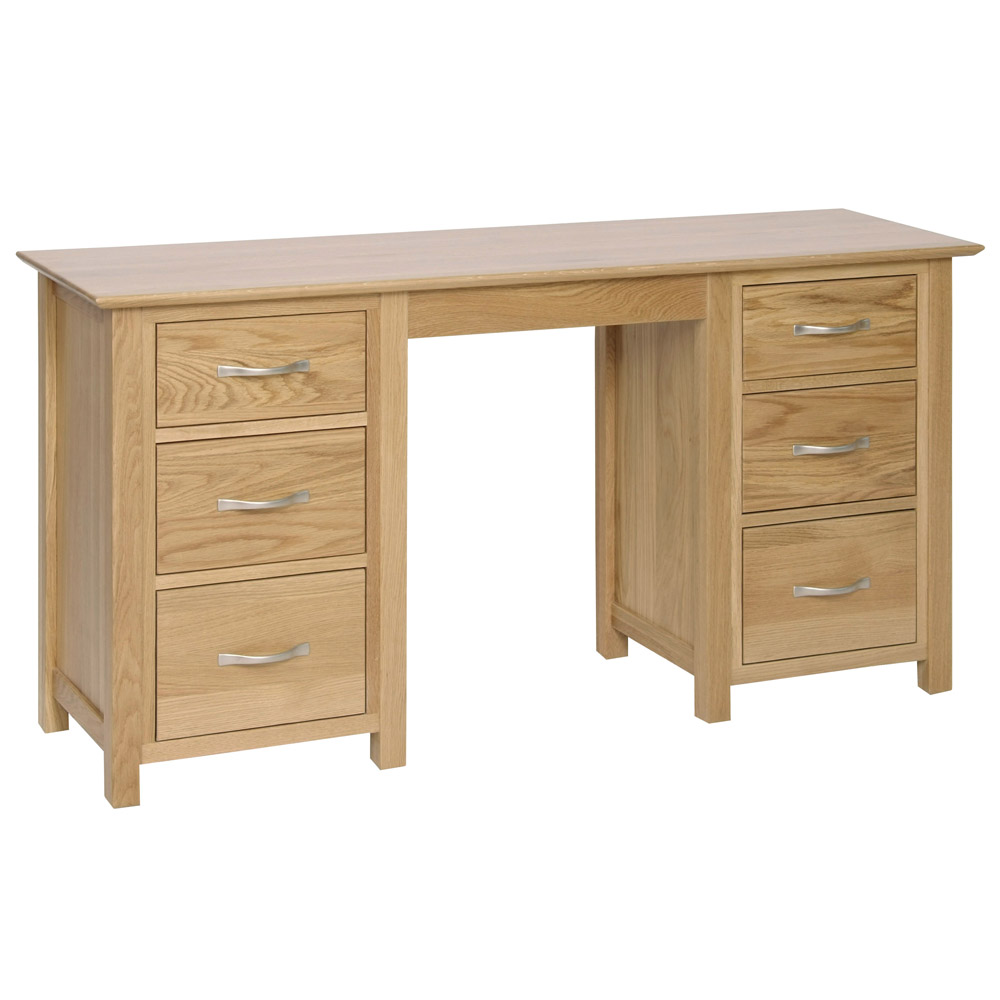 New Oak Double Dressing Table