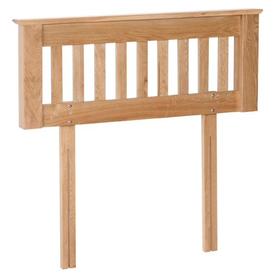 New Oak 4ft 6in Slatted Headboard