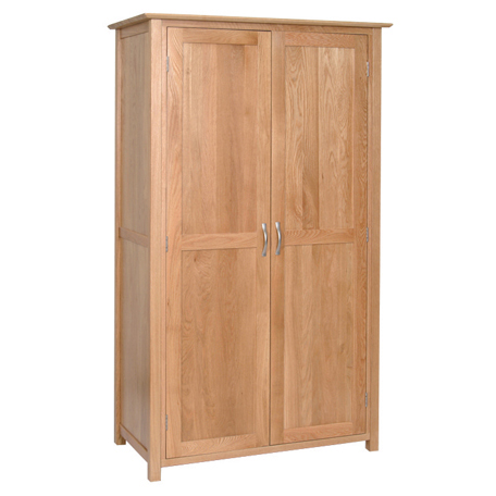 New Oak Double Full Hanging Wardrobe