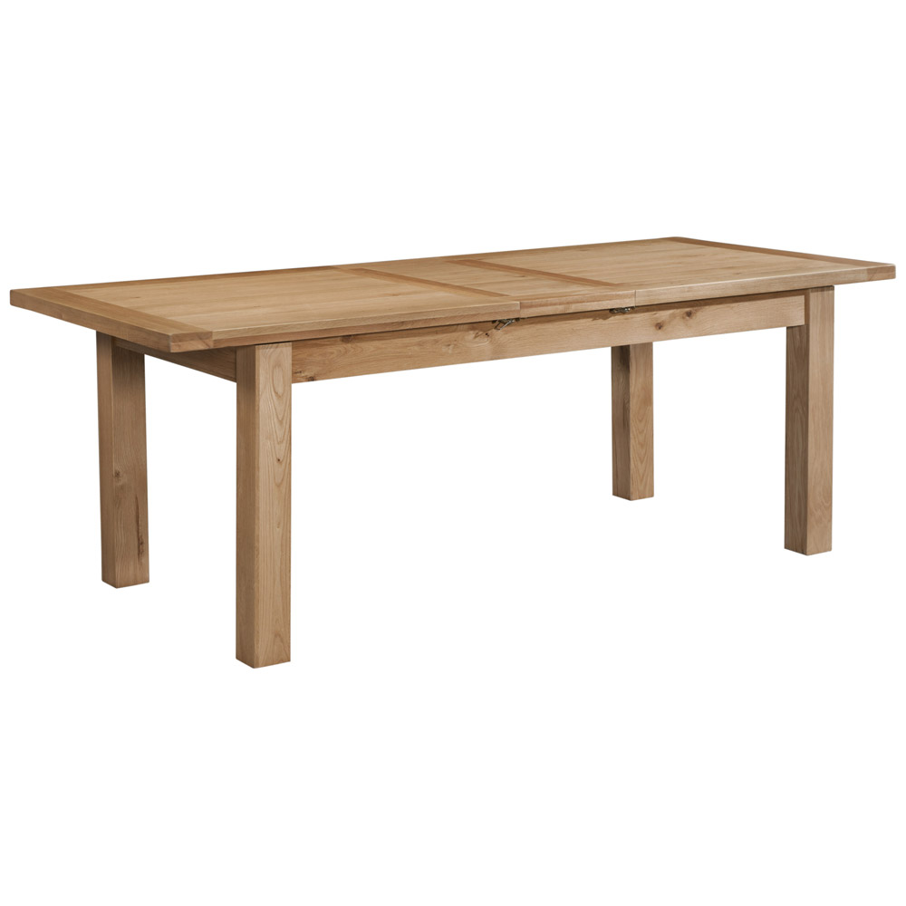 New Oak Large Extending 2 Leaf Dining Table
