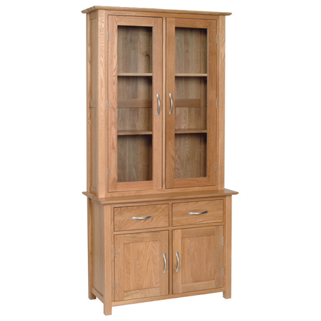 New Oak Sideboard Dresser With Glass Dresser Doors