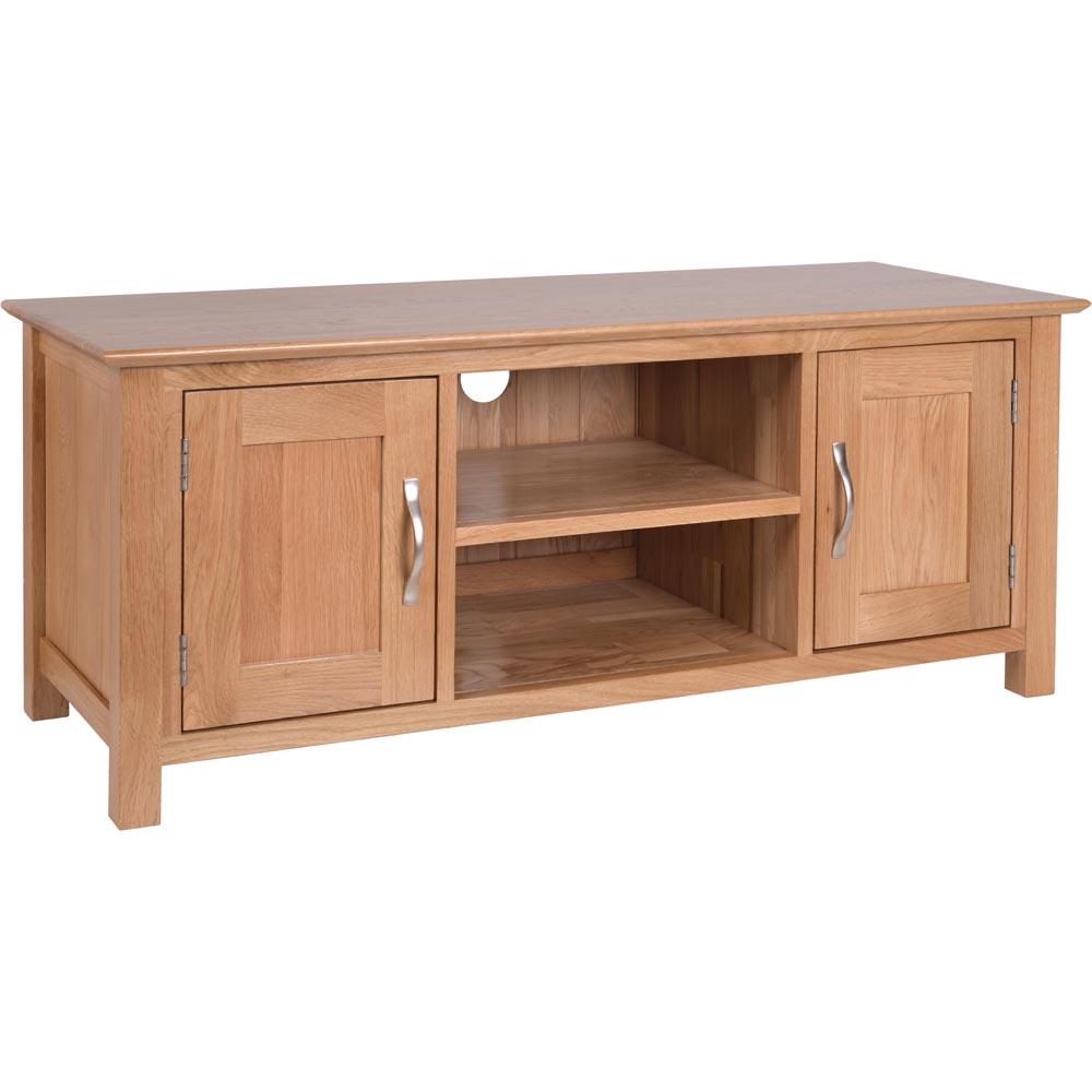 New Oak Large 2 Door TV Unit