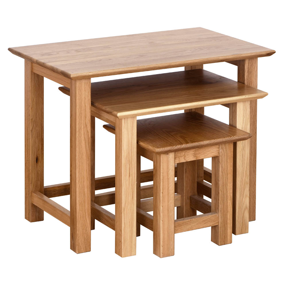 New Oak Nest of 3 Tables