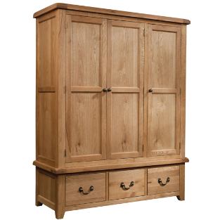 Triple Wardrobe With 3 Drawers